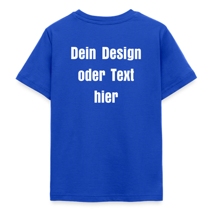 Teenager T-Shirt - personalisierbare Vorder- und Rückseite - Royalblau