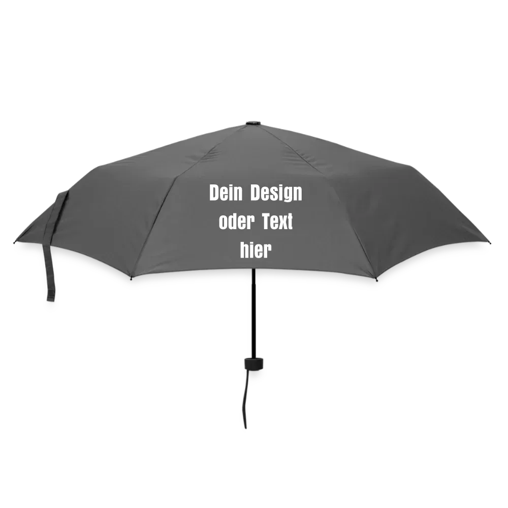 Regenschirm (klein) 24 cm 100% Polyester - personalisierbar - Grau