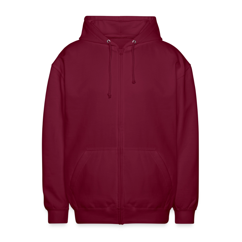 Unisex Kapuzenjacke - personalisierbare Vorder- und Rückseite - Bordeaux