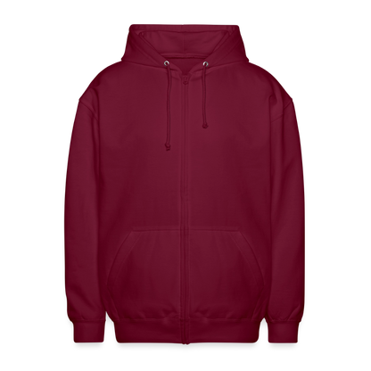 Unisex Kapuzenjacke - personalisierbare Vorder- und Rückseite - Bordeaux