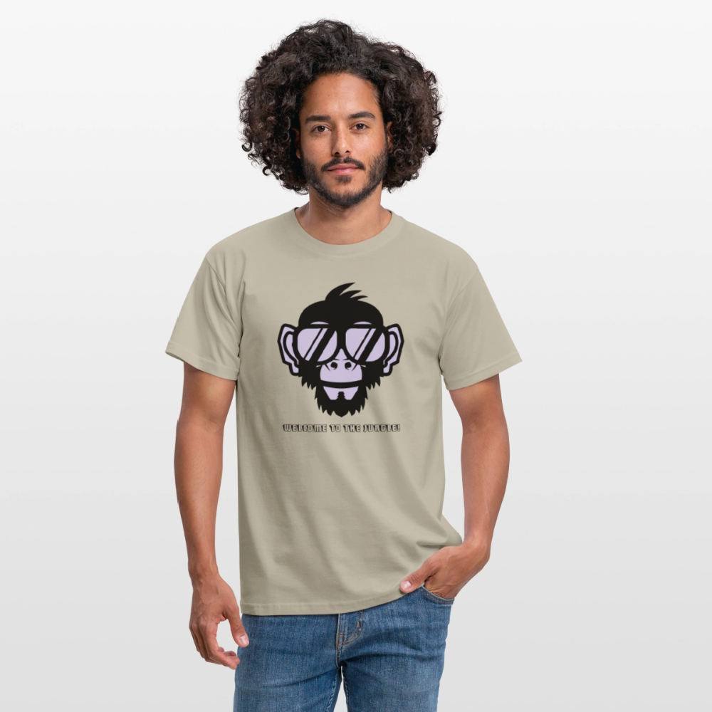 "Welcome to the Jungle" Motiv-T-Shirt für Männer - Sandbeige