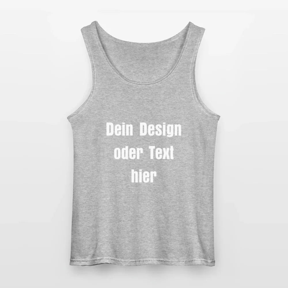 Gildan Männer Tank Top - personalisierbar - Grau meliert