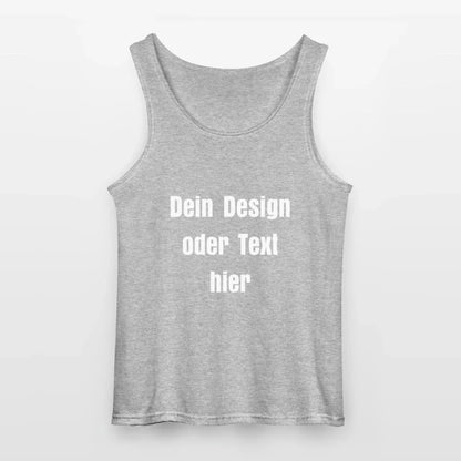Gildan Männer Tank Top - personalisierbar - Grau meliert