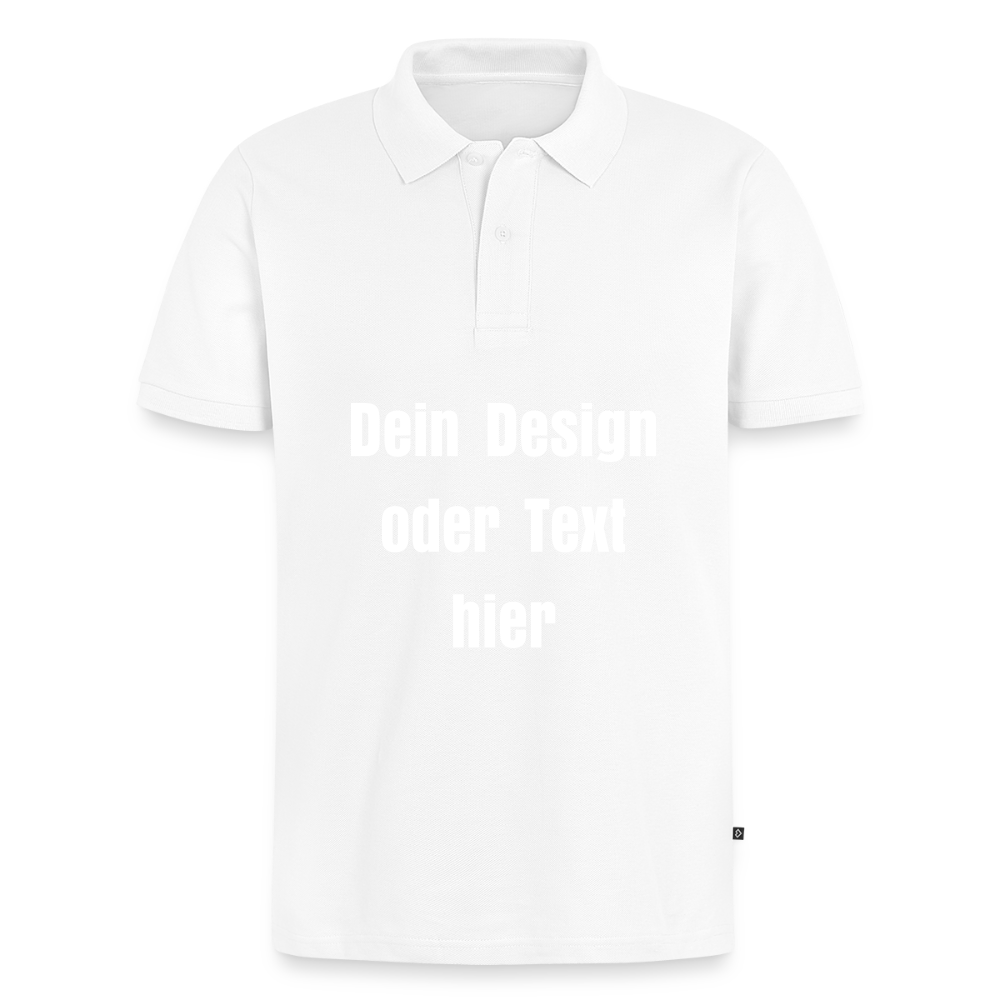 Männer Premium Bio Polo Shirt - personalisierbar - Weiß