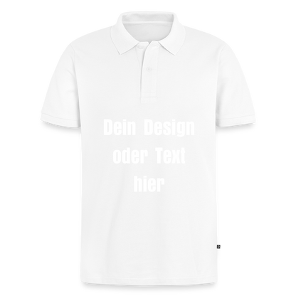 Männer Premium Bio Polo Shirt - personalisierbar - Weiß