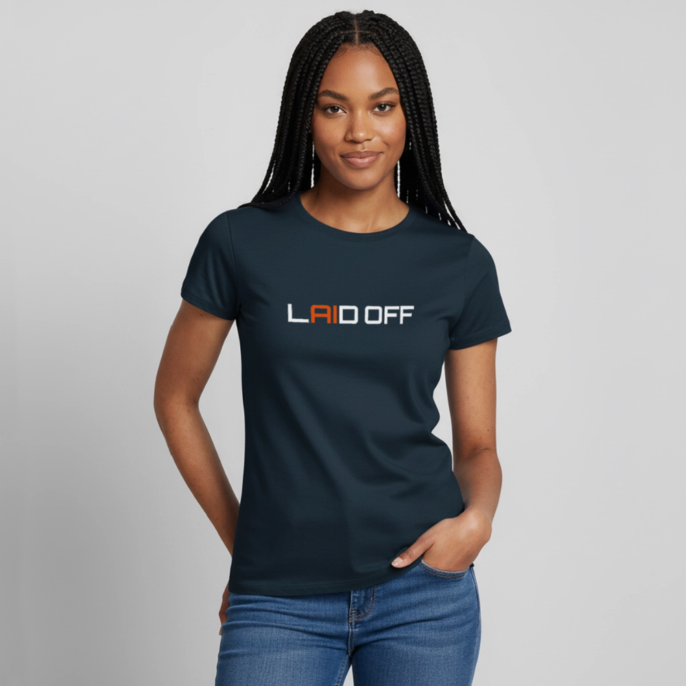 Frauen T-Shirt "Laid off" - Navy