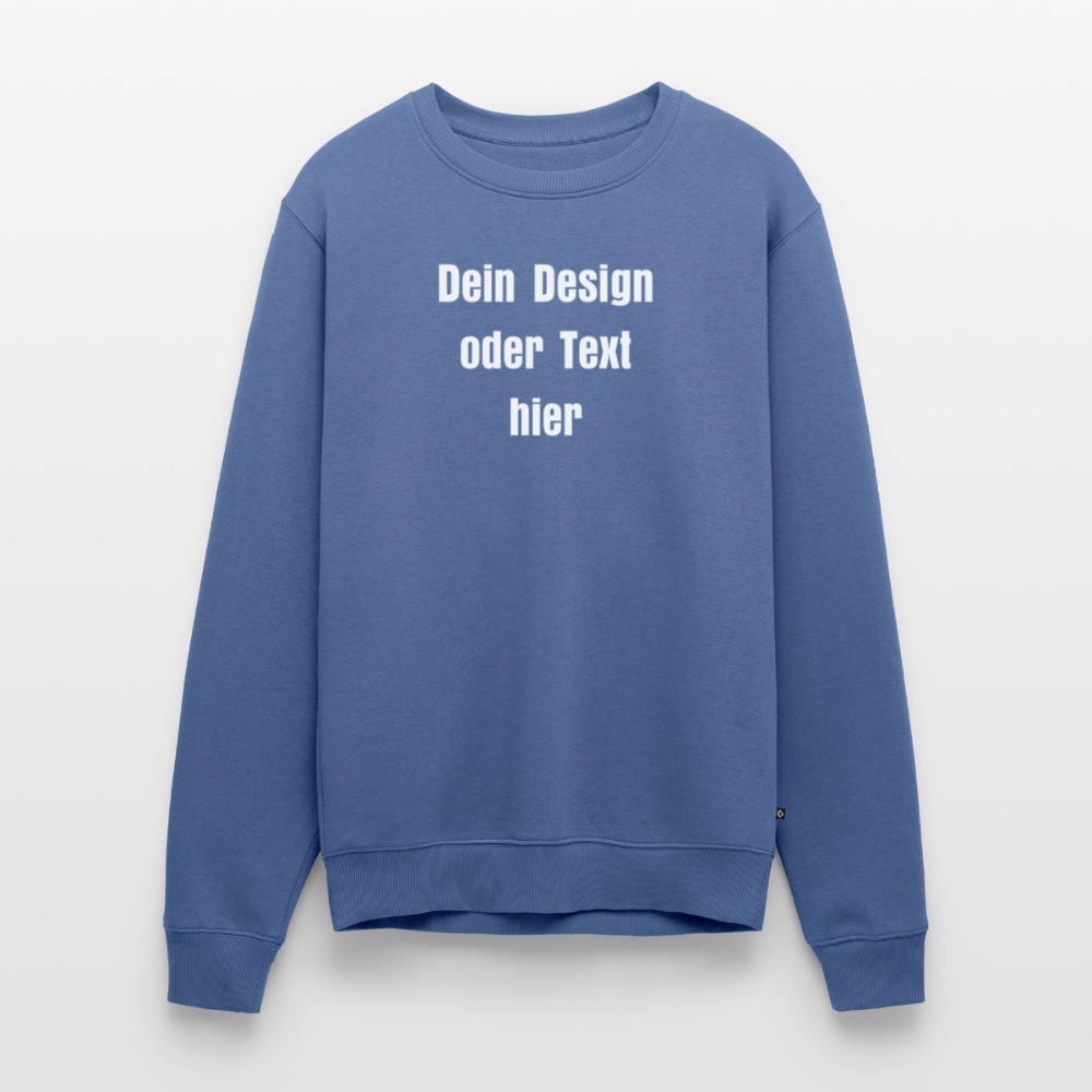 Männer Premium Pullover - personalisierbar - Taubenblau