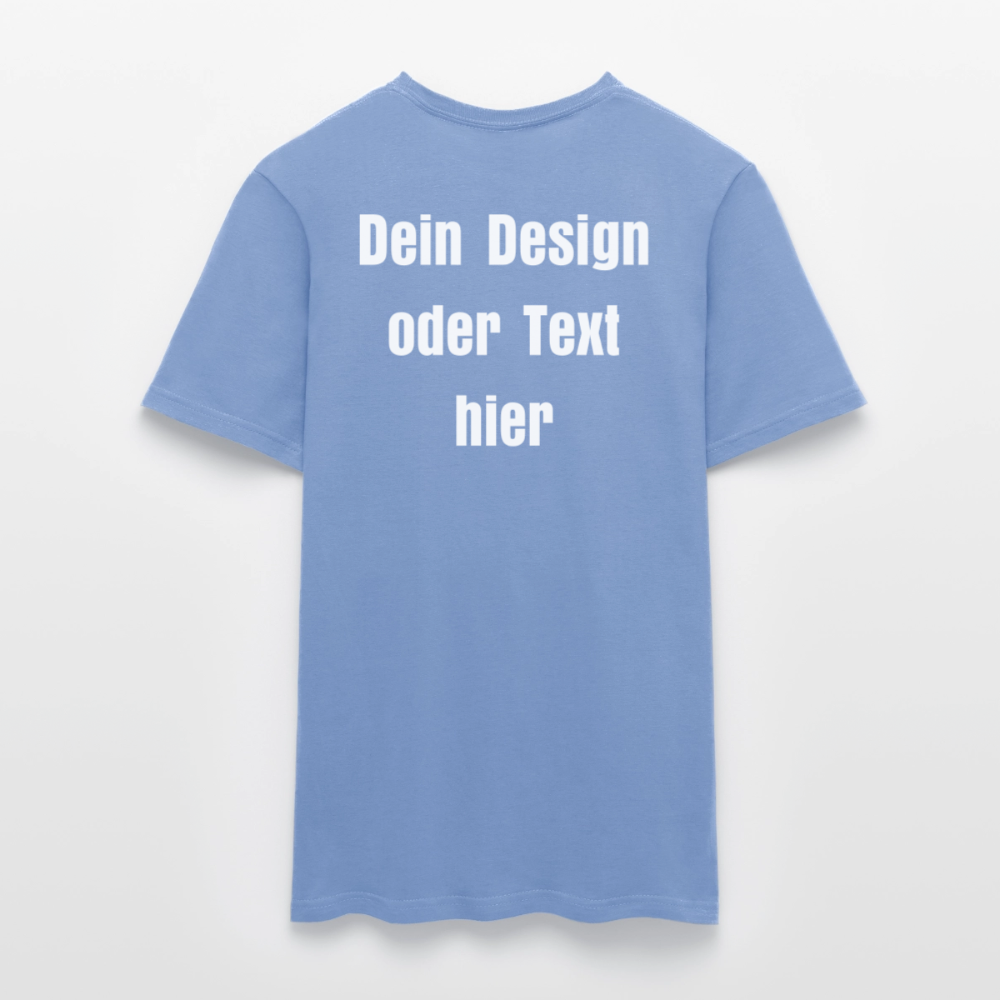 Männer T-Shirt - personalisierbare Vorder- und Rückseite - Carolina Blue