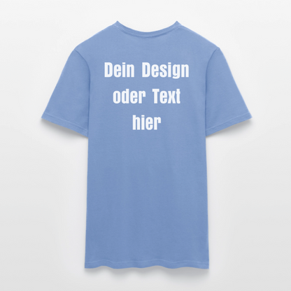 Männer T-Shirt - personalisierbare Vorder- und Rückseite - Carolina Blue