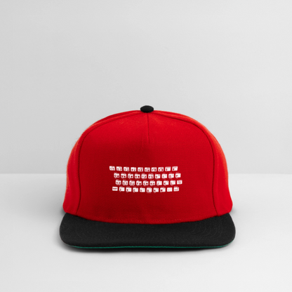 48K ZX Spectrum Retro Snapback Cap - Rot/Schwarz