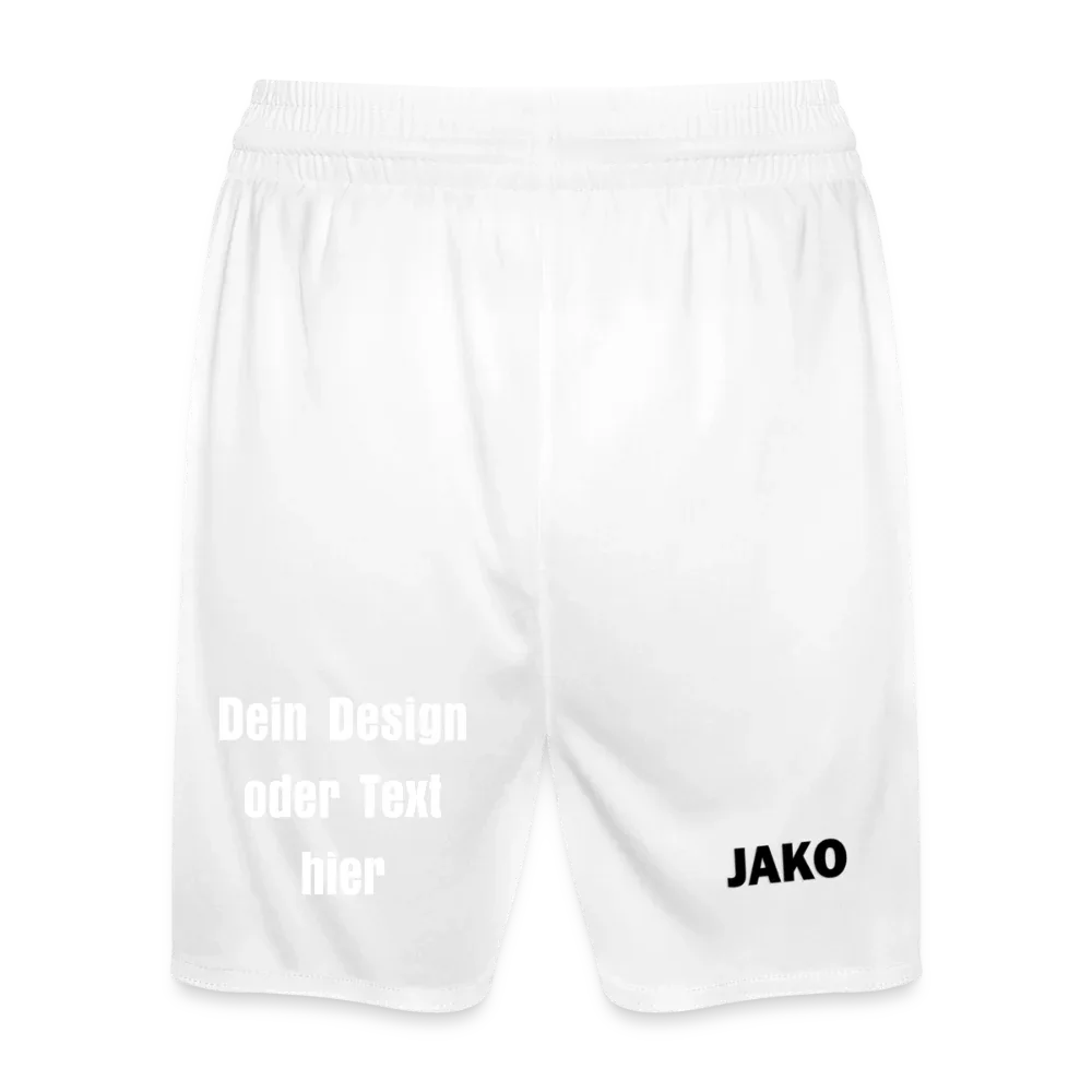 JAKO Kinder Sporthose Manchester 2.0 - personalisierbar - Weiß