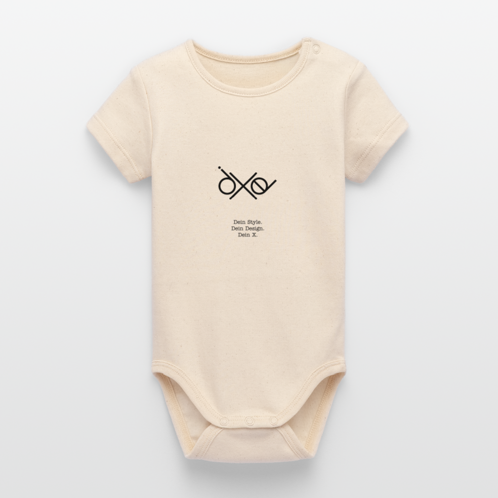 Stanley/Stella Baby Bio Kurzarm-Body - personalisierbar - Weißgrau
