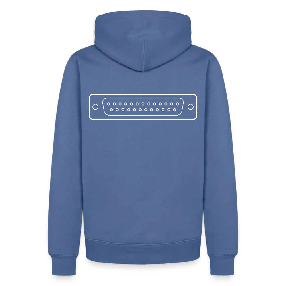 DB-25 LPT1 Retro Hoodie für Herren - Taubenblau