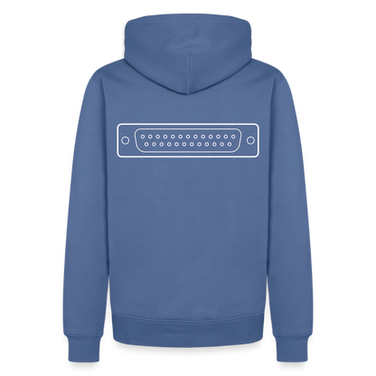 DB-25 LPT1 Retro Hoodie für Herren - Taubenblau