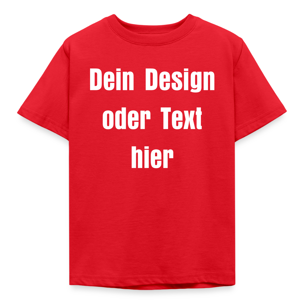 Kinder T-Shirt - personalisierbare Vorder- und Rückseite - Rot