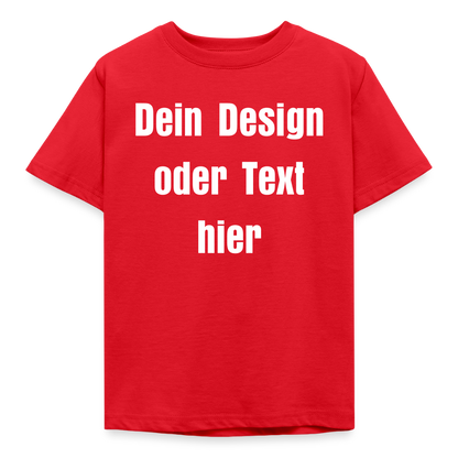 Kinder T-Shirt - personalisierbare Vorder- und Rückseite - Rot