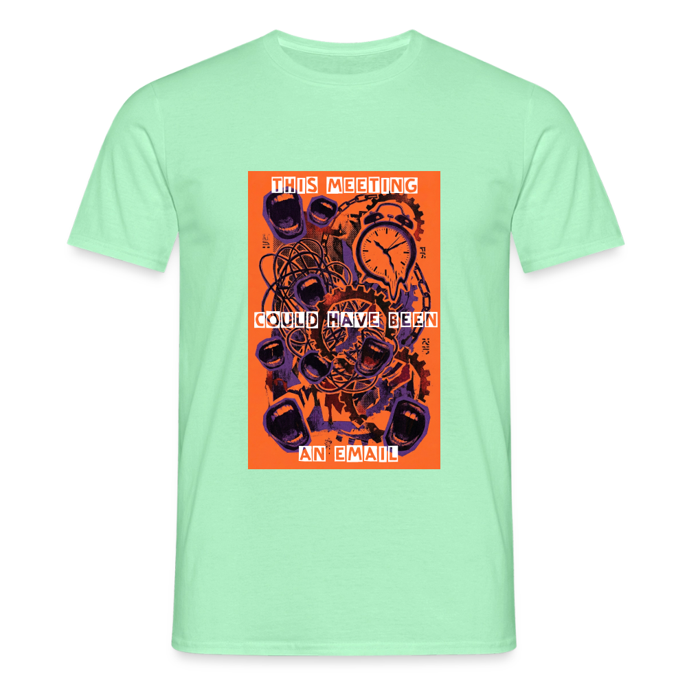 "Meeting Email" Motiv-T-Shirt für Männer - Mintgrün