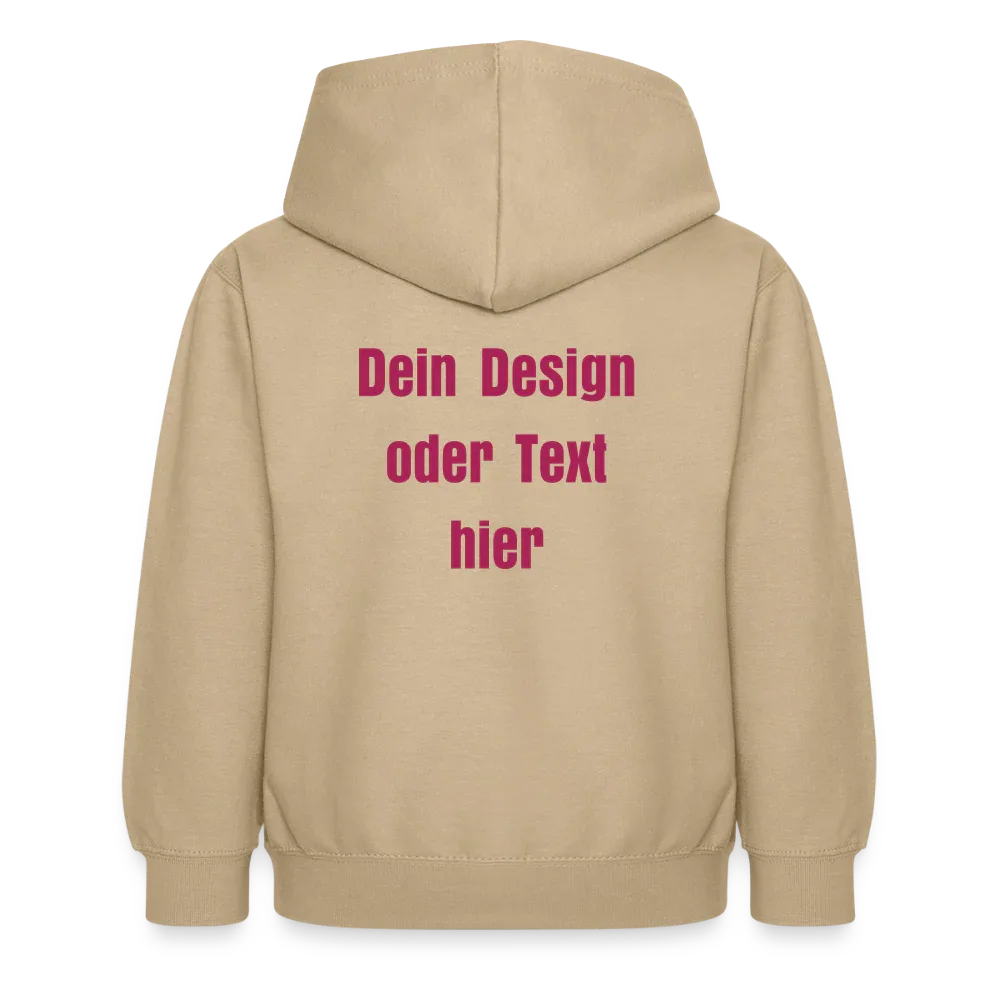 Kinder Hoodie - personalisierbare Vorder- und Rückseite - Sand