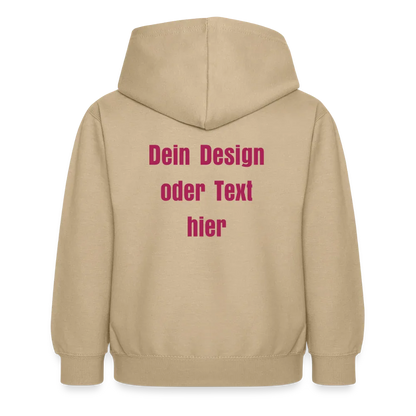 Kinder Hoodie - personalisierbare Vorder- und Rückseite - Sand