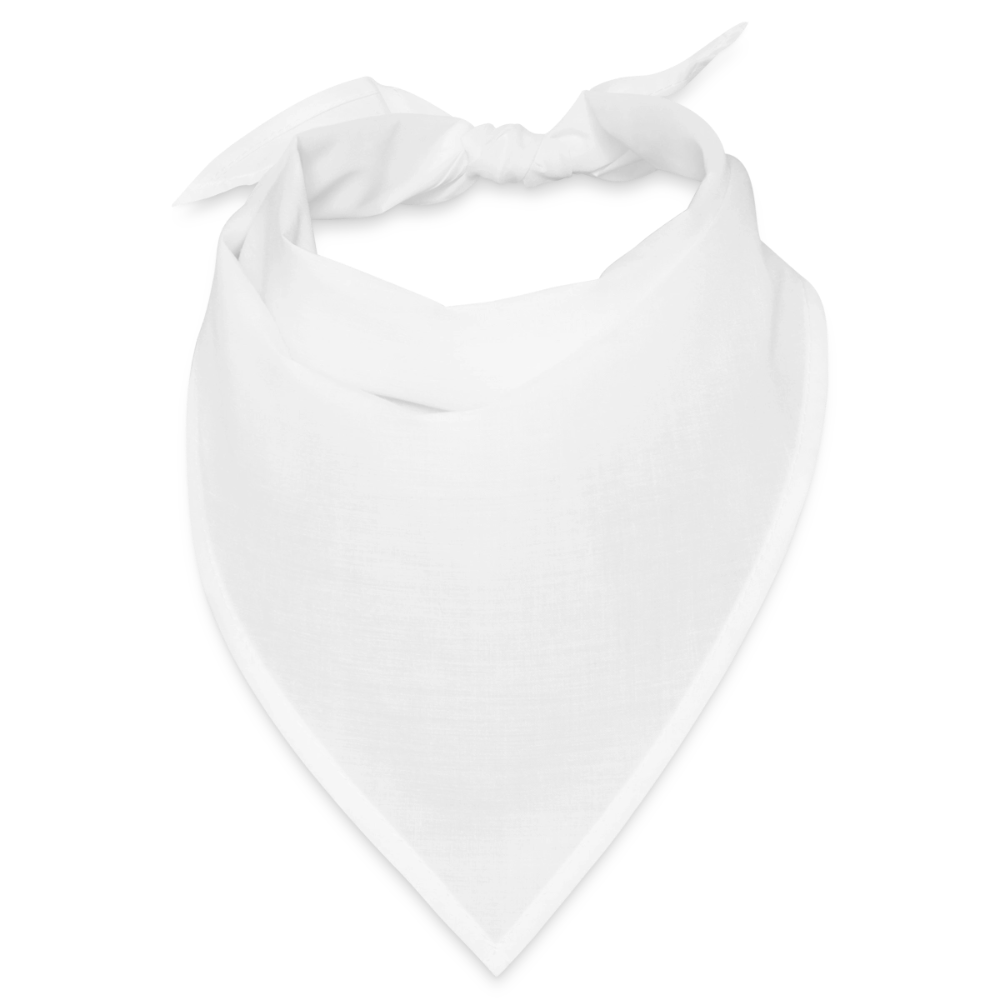 Bandana 100% Baumwolle für Sie und Ihn - personalisierbar - Weiß
