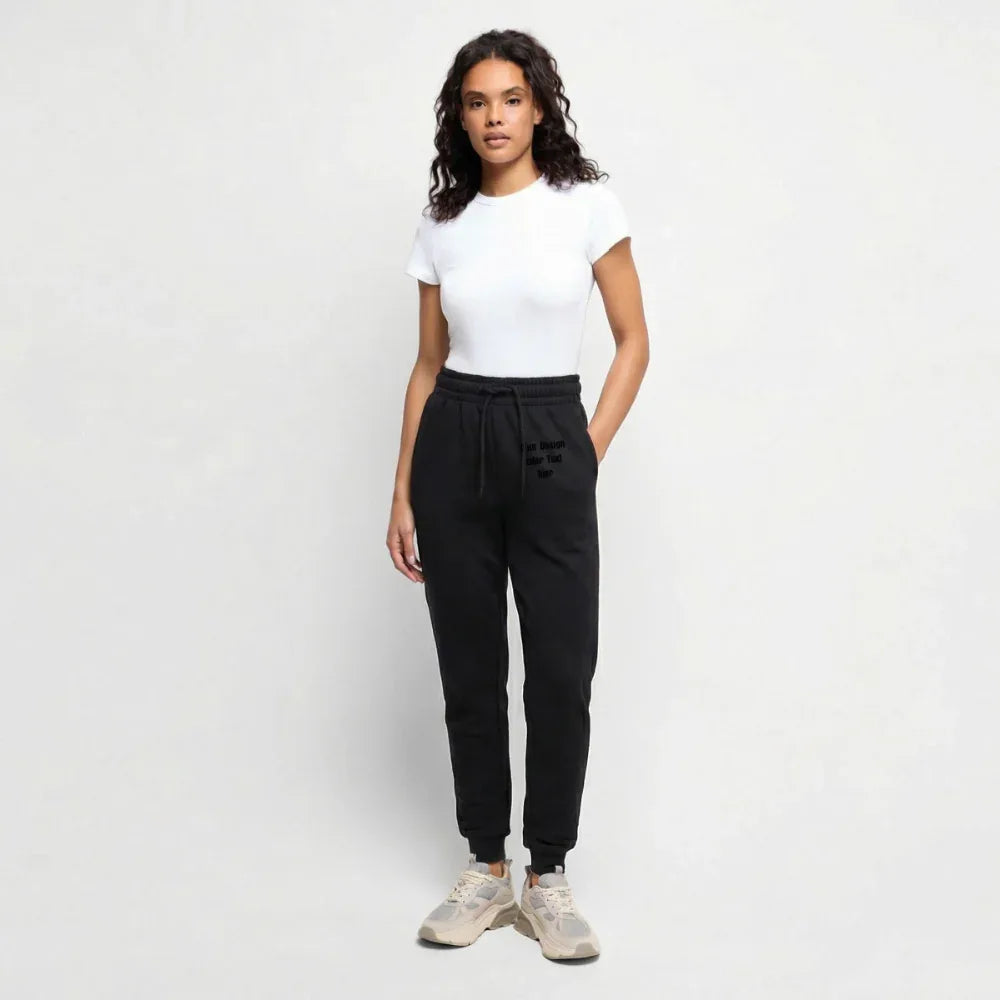 Frauen Premium Bio Jogginghose - personalisierbar - Schwarz
