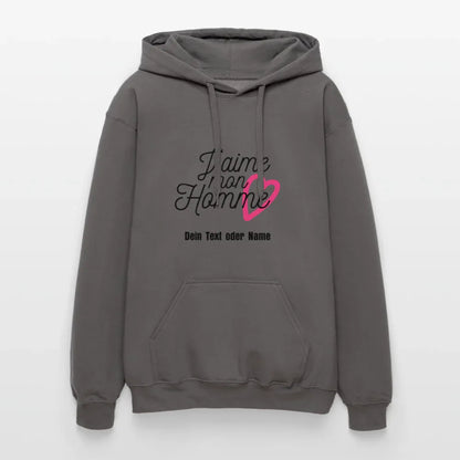 Kuschel-Hoodie "Valentine" für Frauen – personalisierbar & weich - Dunkelgrau
