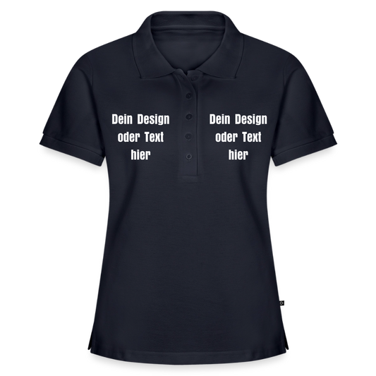 Frauen Premium Bio Polo Shirt - personalisierbar - Navy