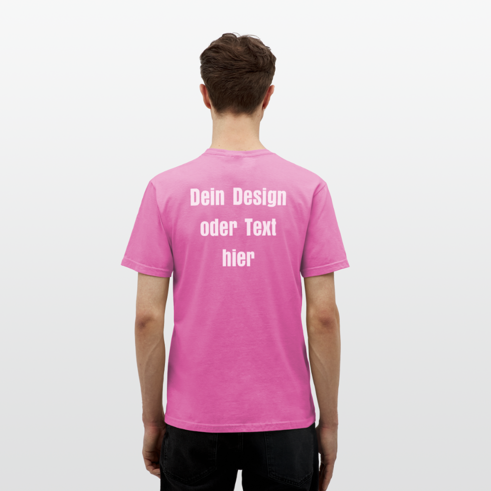 Männer T-Shirt - personalisierbare Vorder- und Rückseite - Pink