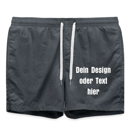 Badeshorts - personalisierbare Vorder- und Rückseite - Anthrazit