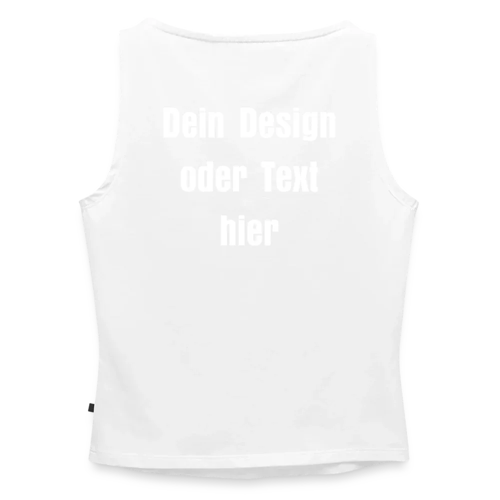 Frauen Tank Top mit U-Boot-Ausschnitt - personalisierbar - Weiß