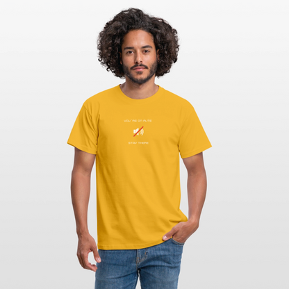 "You´re on mute" Motiv-T-Shirt für Männer - Gelb