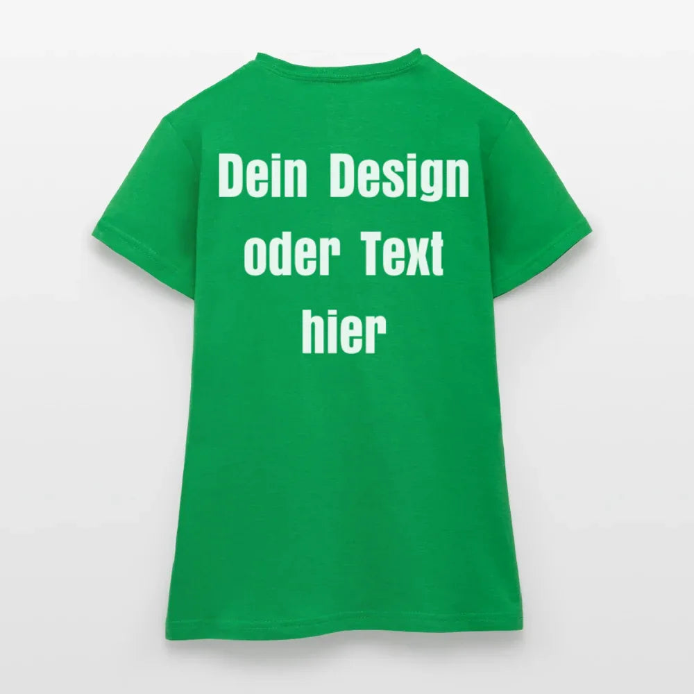 Frauen T-Shirt - personalisierbare Vorder- und Rückseite - Kelly Green