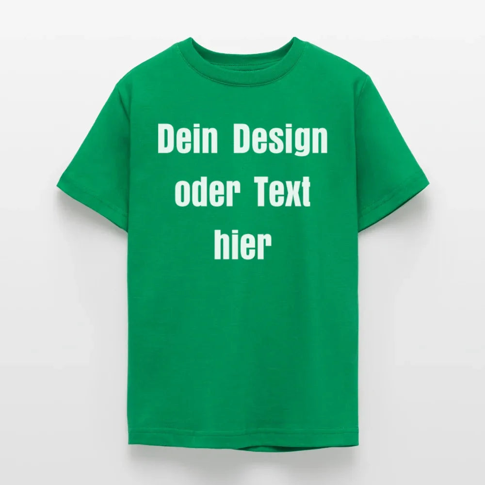 Teenager T-Shirt - personalisierbare Vorder- und Rückseite - Kelly Green