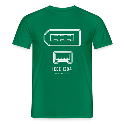 "IEEE 1394, 400 Mbit/s" Motiv-T-Shirt für Männer, Farbe Kelly Green