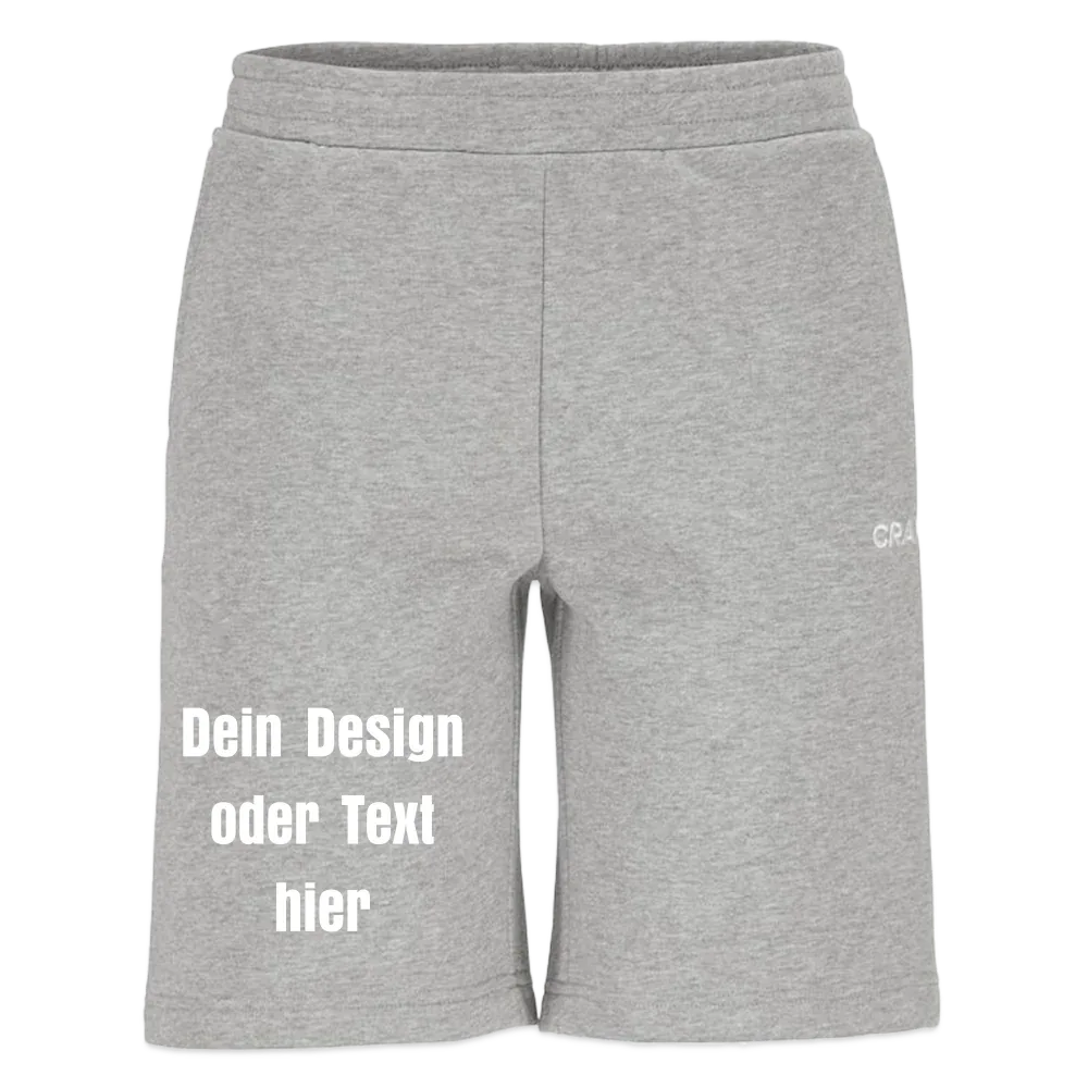 CRAFT Community 2.0 Sweatshorts - personalisierbar - Grau meliert
