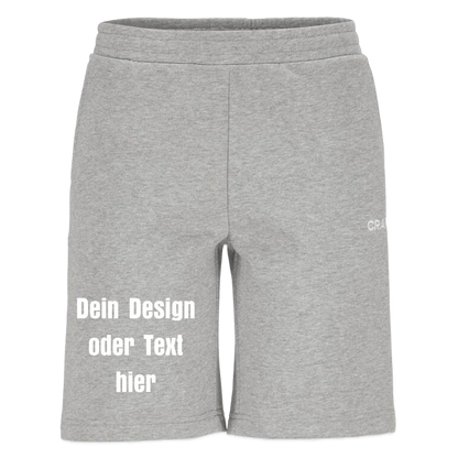 CRAFT Community 2.0 Sweatshorts - personalisierbar - Grau meliert