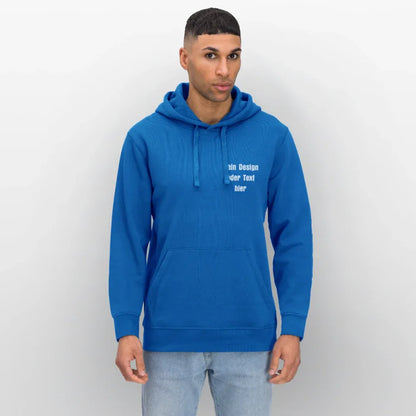 Stanley/Stella Unisex Bio-Hoodie DRUMMER - personalisierbare Vorder- und Rückseite - Königsblau