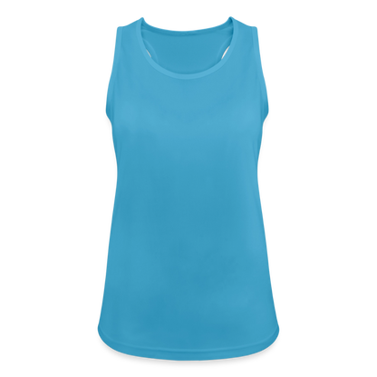 Funktionelles Frauen Tank Top atmungsaktiv - personalisierbar - Saphirblau