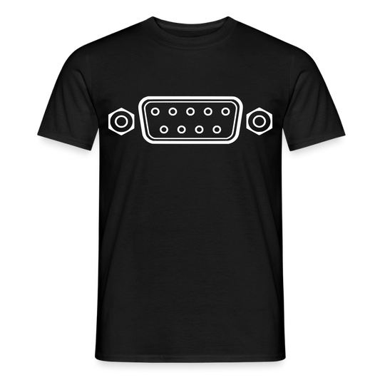 DB-9 RS-232 Retro T-Shirt für Herren - Schwarz