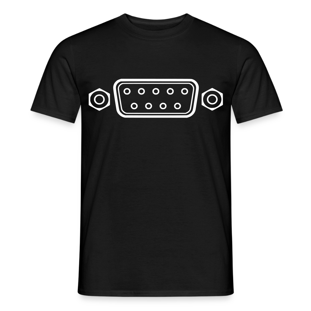 DB-9 RS-232 Retro T-Shirt für Herren - Schwarz