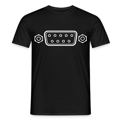 DB-9 RS-232 Retro T-Shirt für Herren - Schwarz