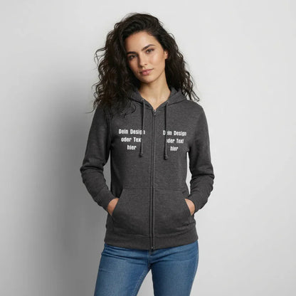 Unisex Kapuzenjacke - personalisierbare Vorder- und Rückseite - Anthrazit