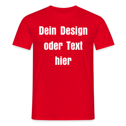 Männer T-Shirt - personalisierbare Vorder- und Rückseite - Rot