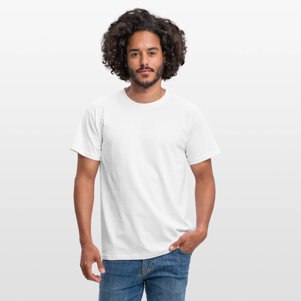 Männer T-Shirt - personalisierbare Vorder- und Rückseite - Weiß