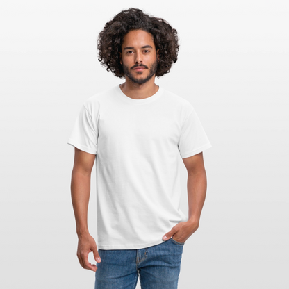 Männer T-Shirt - personalisierbare Vorder- und Rückseite - Weiß