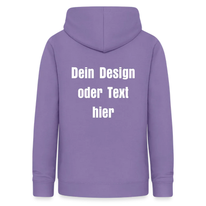 Frauen Hoodie - personalisierbare Vorder- und Rückseite - Lavendel