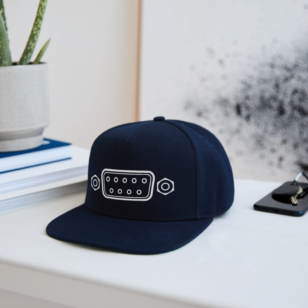DB-9 RS-232 Retro Snapback Cap - Navy/Navy