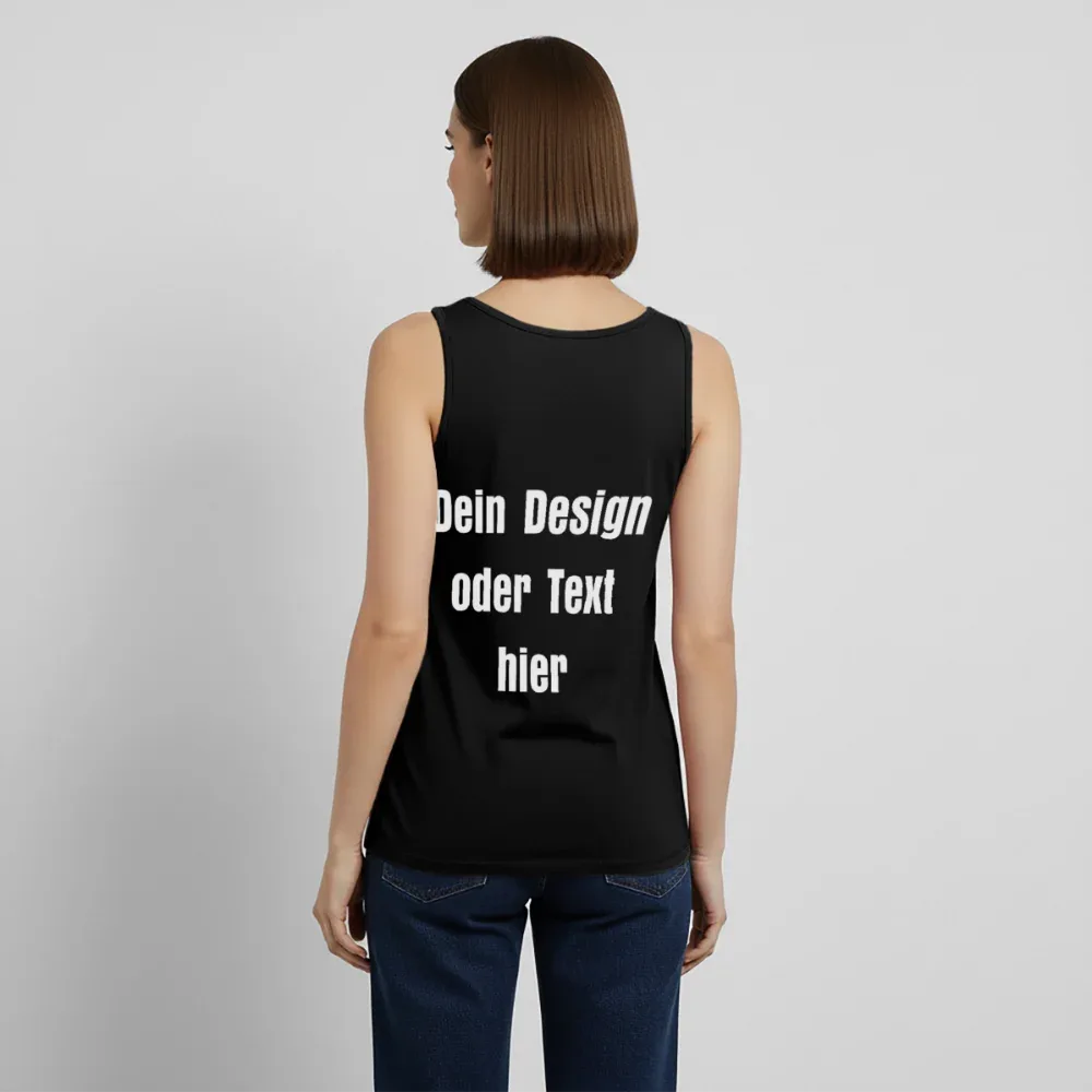 Frauen Premium Tank Top - personalisierbar - Schwarz