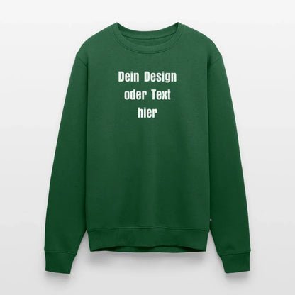 Männer Premium Pullover - personalisierbar - Flaschengrün