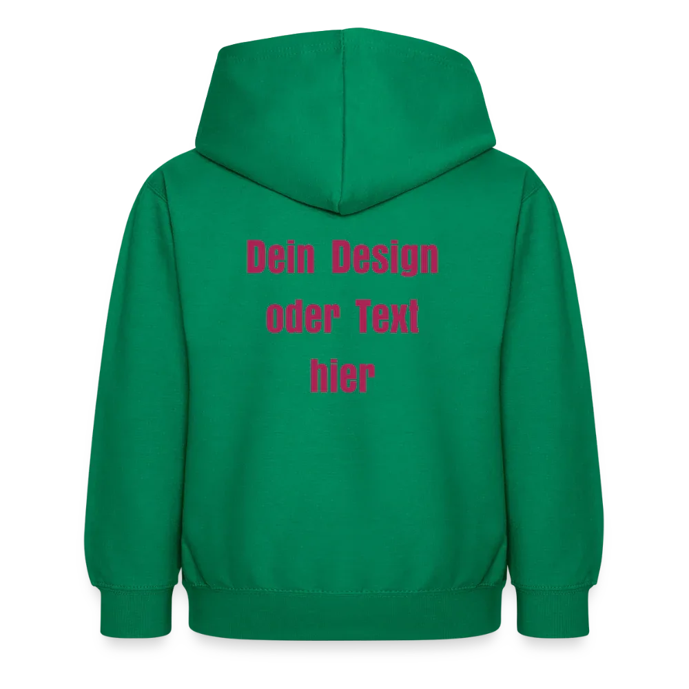 Kinder Hoodie - personalisierbare Vorder- und Rückseite - Kelly Green